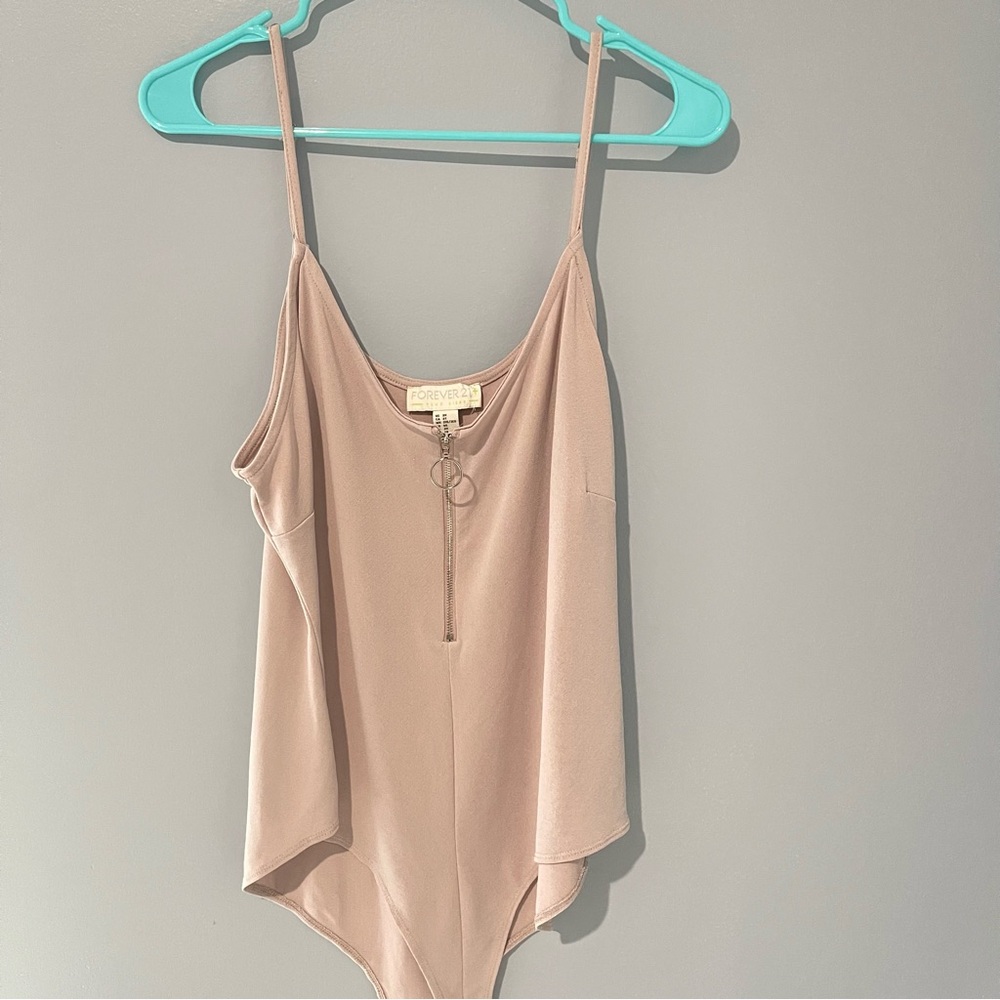 Forever 21 Light Purple Bodysuit with Zipper Detail | Size 3X